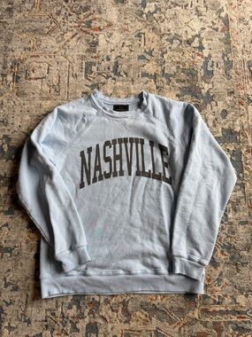 URBN Retrobrand ‘Nashville’ Crewneck Sweatshirt - Light Blue